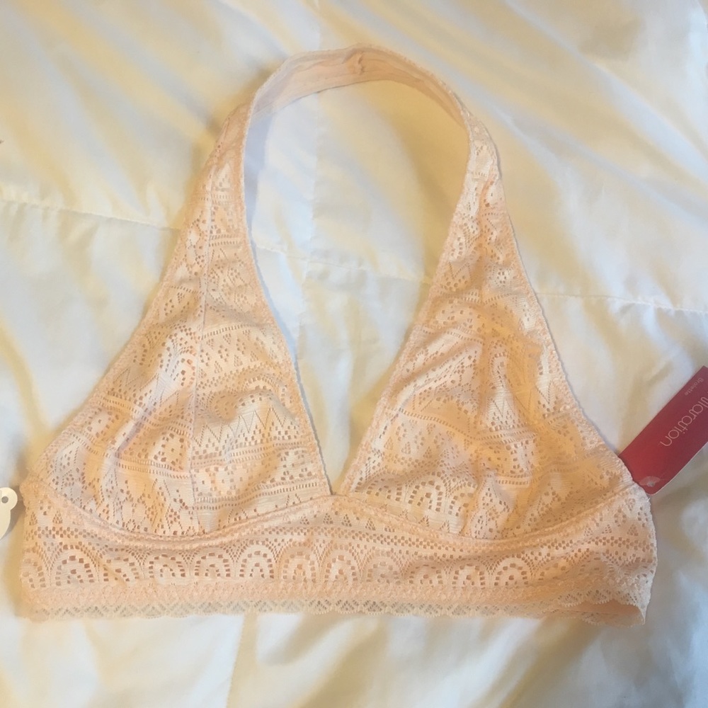 Target Unlined Halter Bralette Light Pink Large